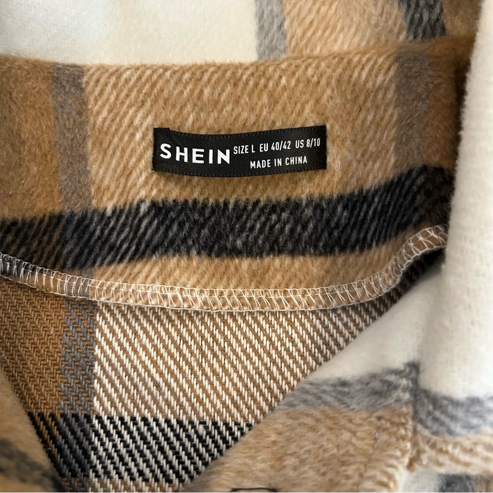 SHEIN | Flannel Plaid Shacket/Jacket EUC - Picture 6 of 10